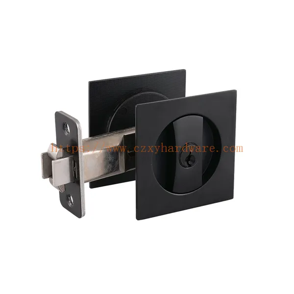 Europe Style square Shape Sliding Wood Door Lock Zinc Alloy Pocket Door Privacy Lock